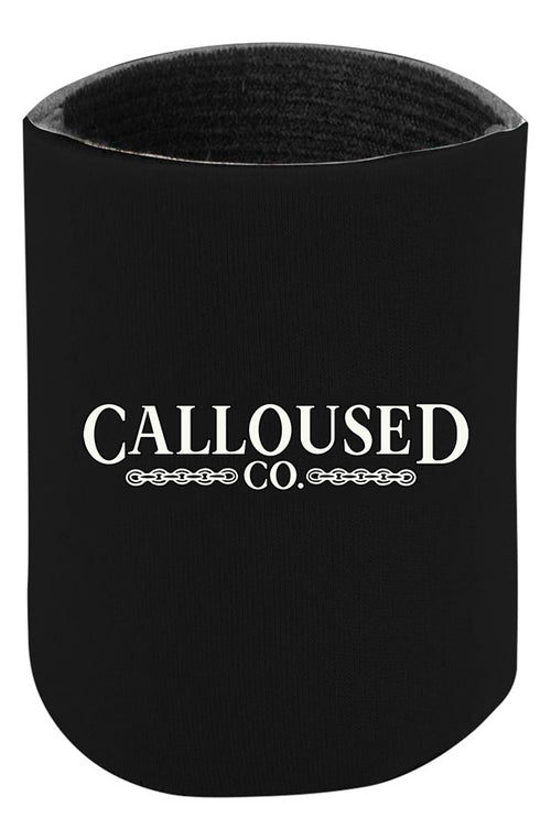 Black can Holder/Koozie with 'Calloused Co' logo